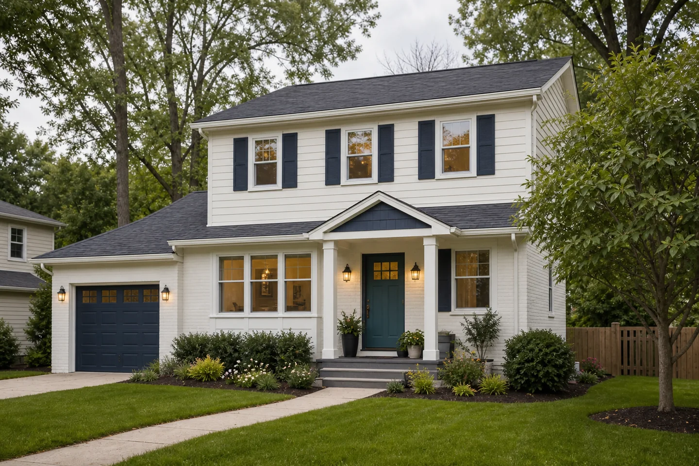Exterior makeover: See a coordinated new direction for the whole front of your home.